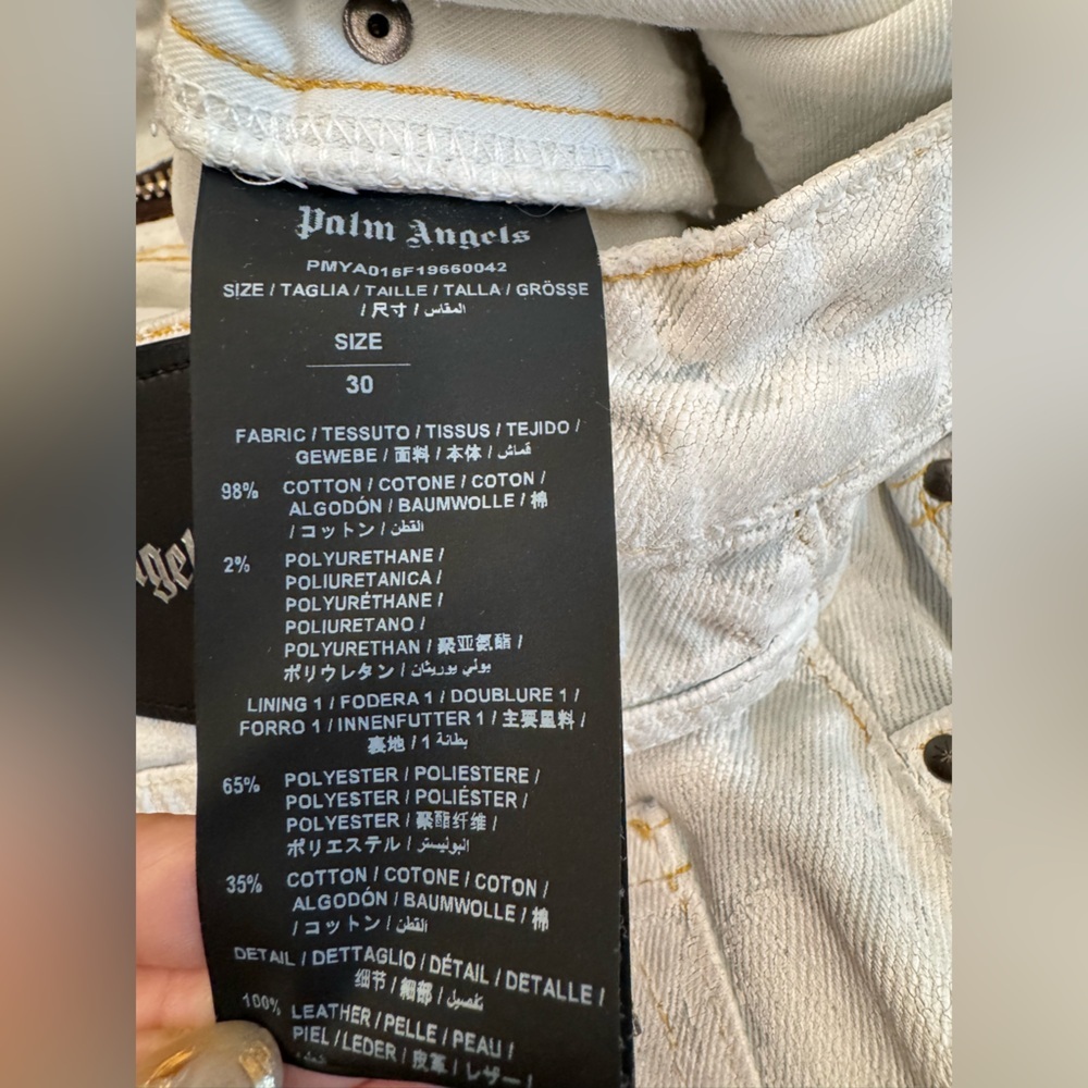 Palm Angels Paint Jeans Pants 30 - Picture 11 of 16